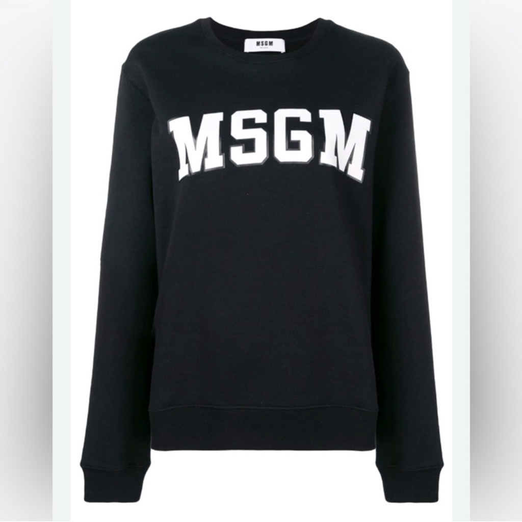Msgm Classic Black Crewneck